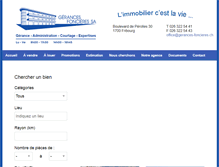 Tablet Screenshot of gerances-foncieres.ch